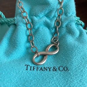 Authentic sterling silver Tiffany & Co. infinity chain bracelet